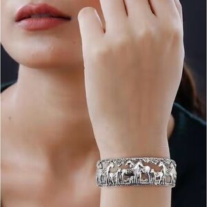 Bali Legacy Sterling Silver Horse Cuff Bracelet